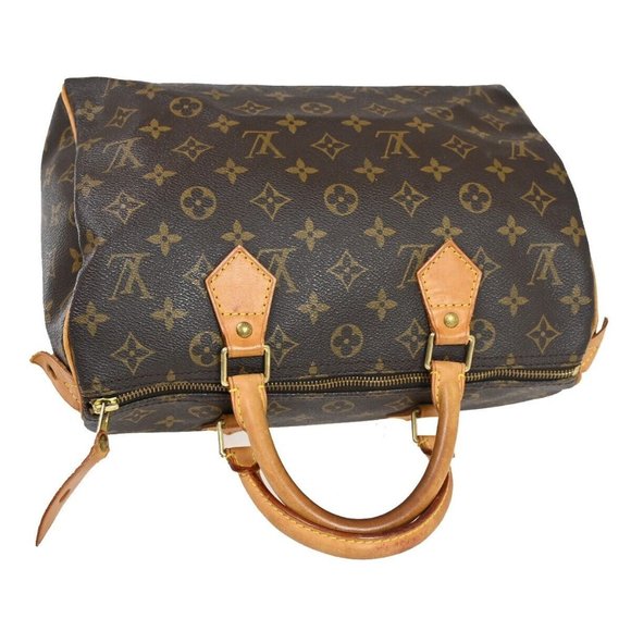 LOUIS VUITTON Speedy 30 Travel Hand Bag Monogram Leather Brown M41526 89SH013 - Picture 10 of 16